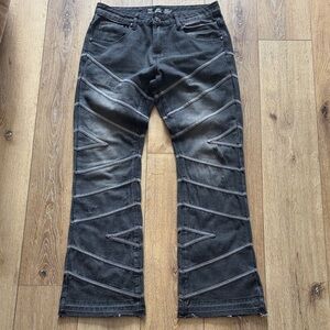 Rebel Vengeance Pants Mens 32 Black Denim Jeans Punk Goth Grunge